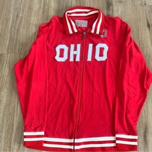Ohio State Buckeyes Sweatshirt XL Zip Up Authentic Apparel Scarlet & Gray